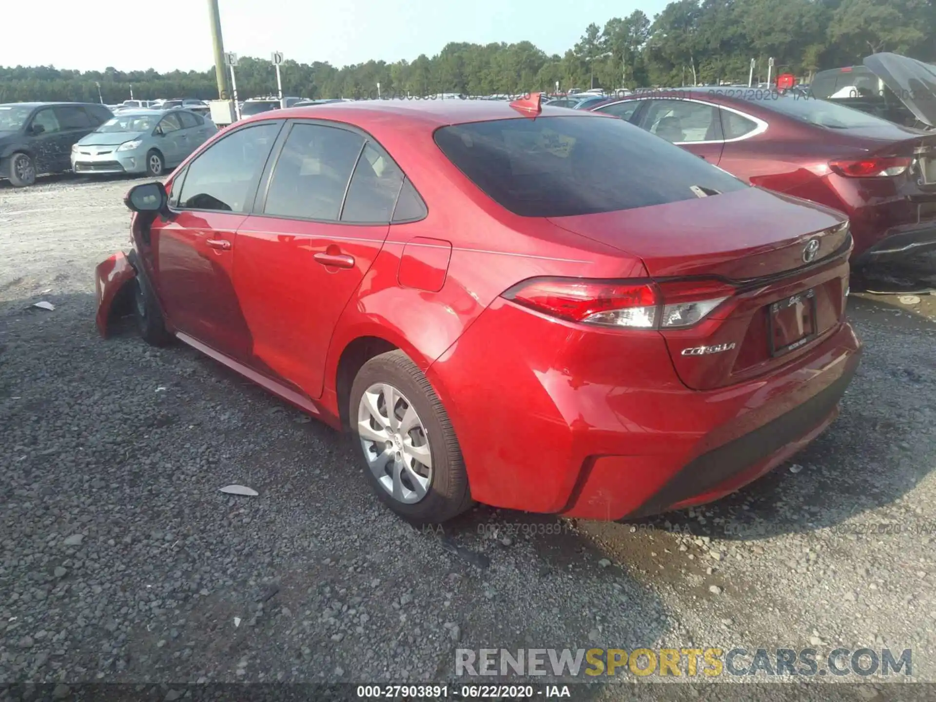 3 Photograph of a damaged car JTDEPRAE2LJ035797 TOYOTA COROLLA 2020