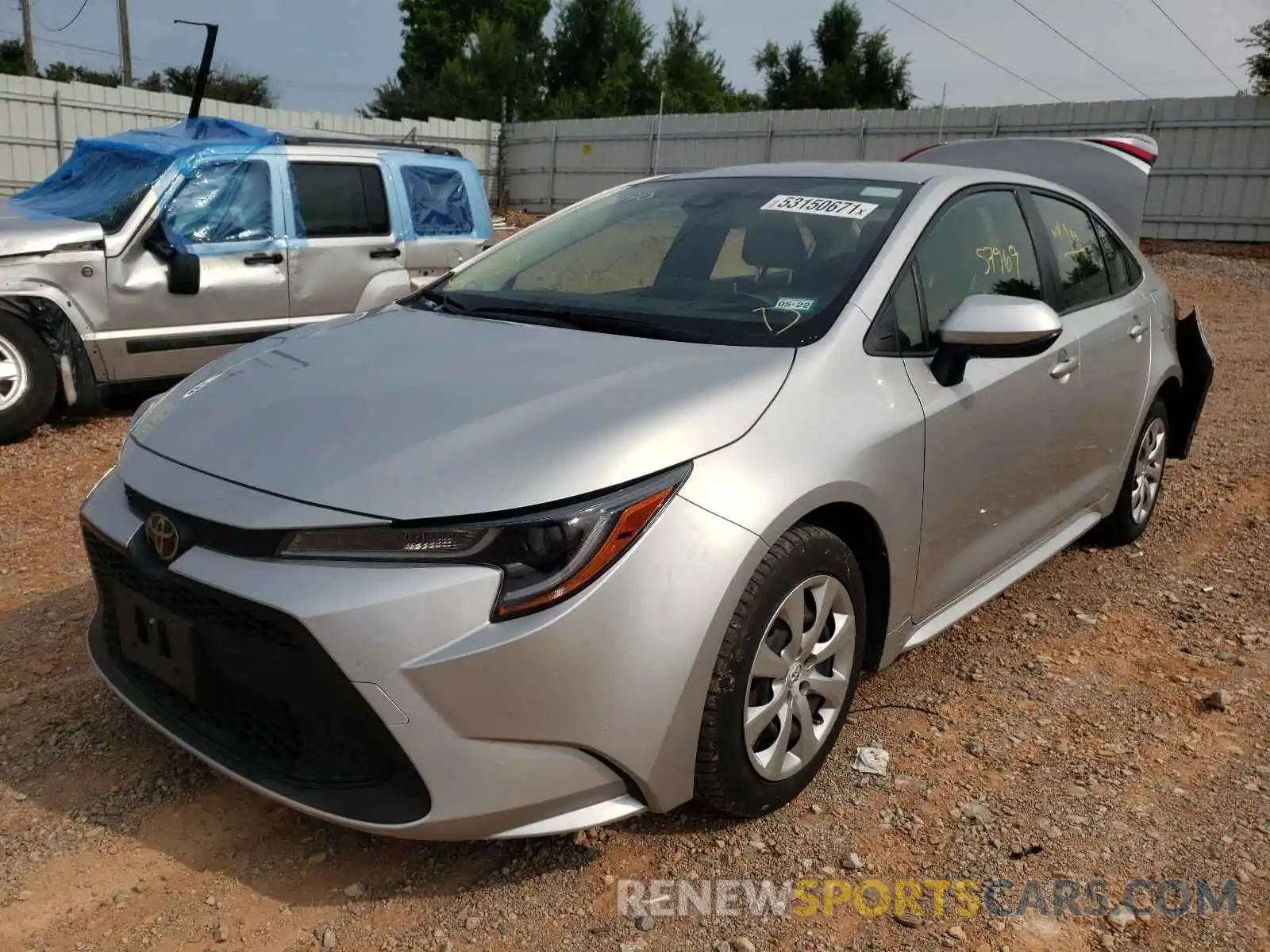 2 Photograph of a damaged car JTDEPRAE2LJ036190 TOYOTA COROLLA 2020