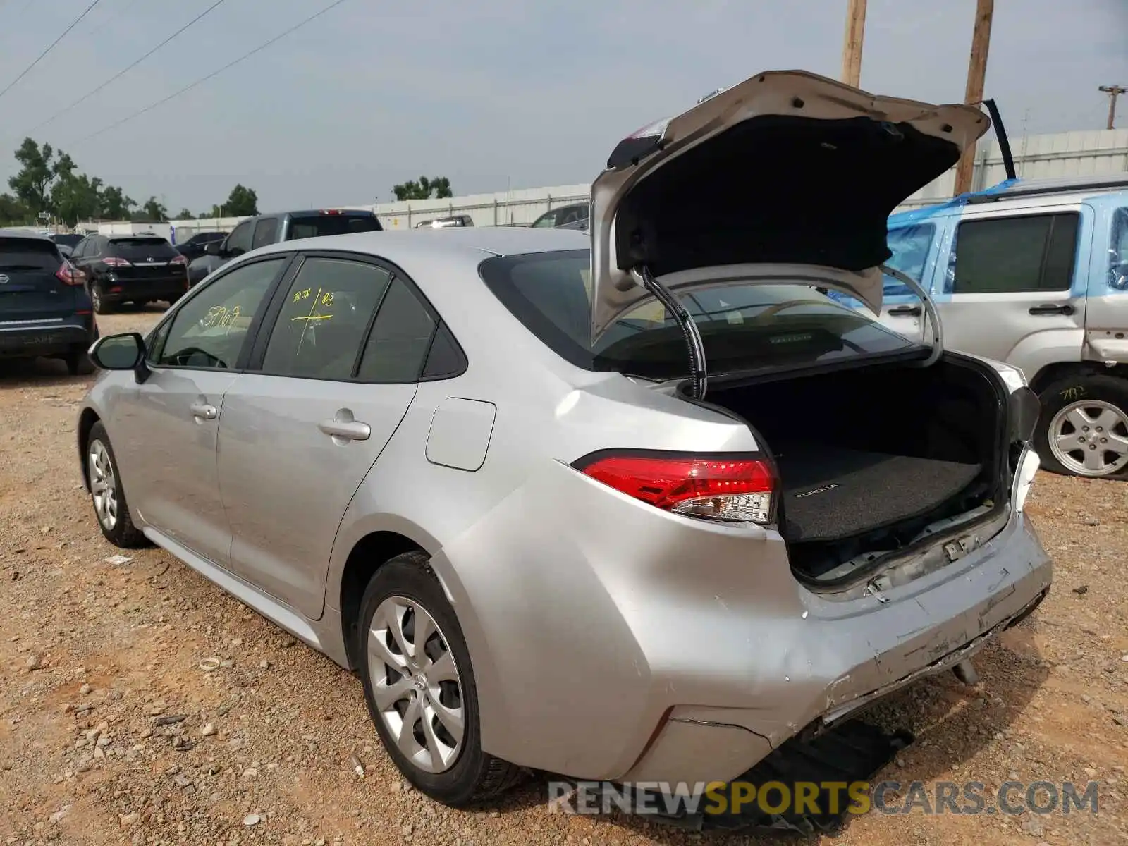 3 Photograph of a damaged car JTDEPRAE2LJ036190 TOYOTA COROLLA 2020