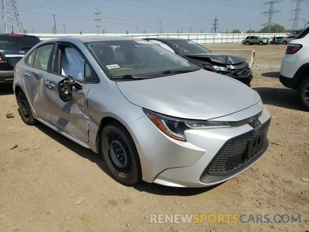 1 Photograph of a damaged car JTDEPRAE2LJ036402 TOYOTA COROLLA 2020