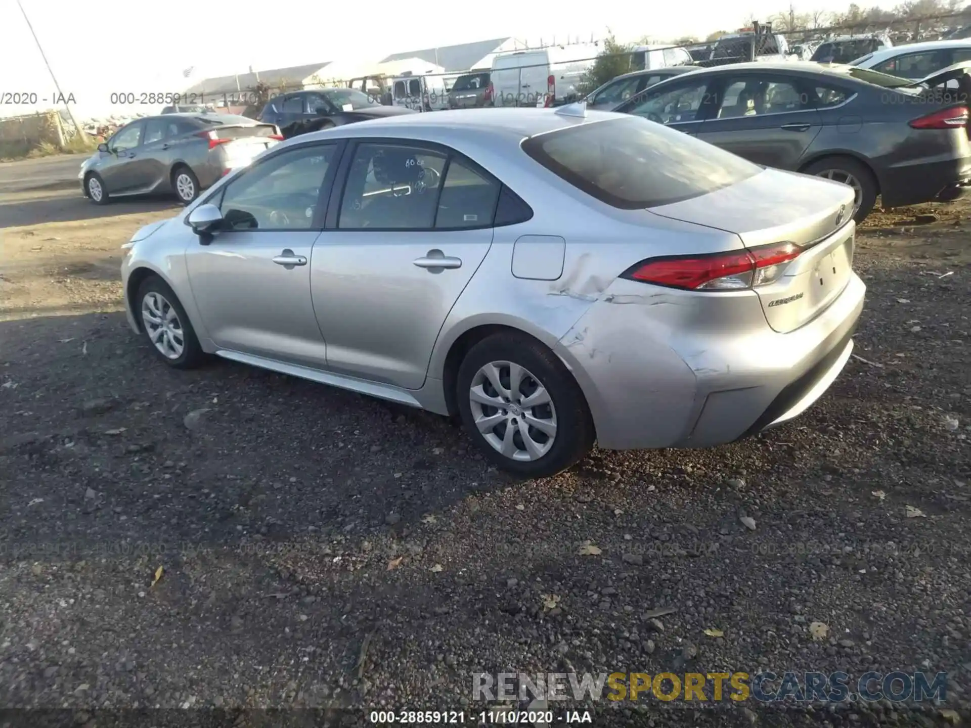 3 Photograph of a damaged car JTDEPRAE2LJ036576 TOYOTA COROLLA 2020