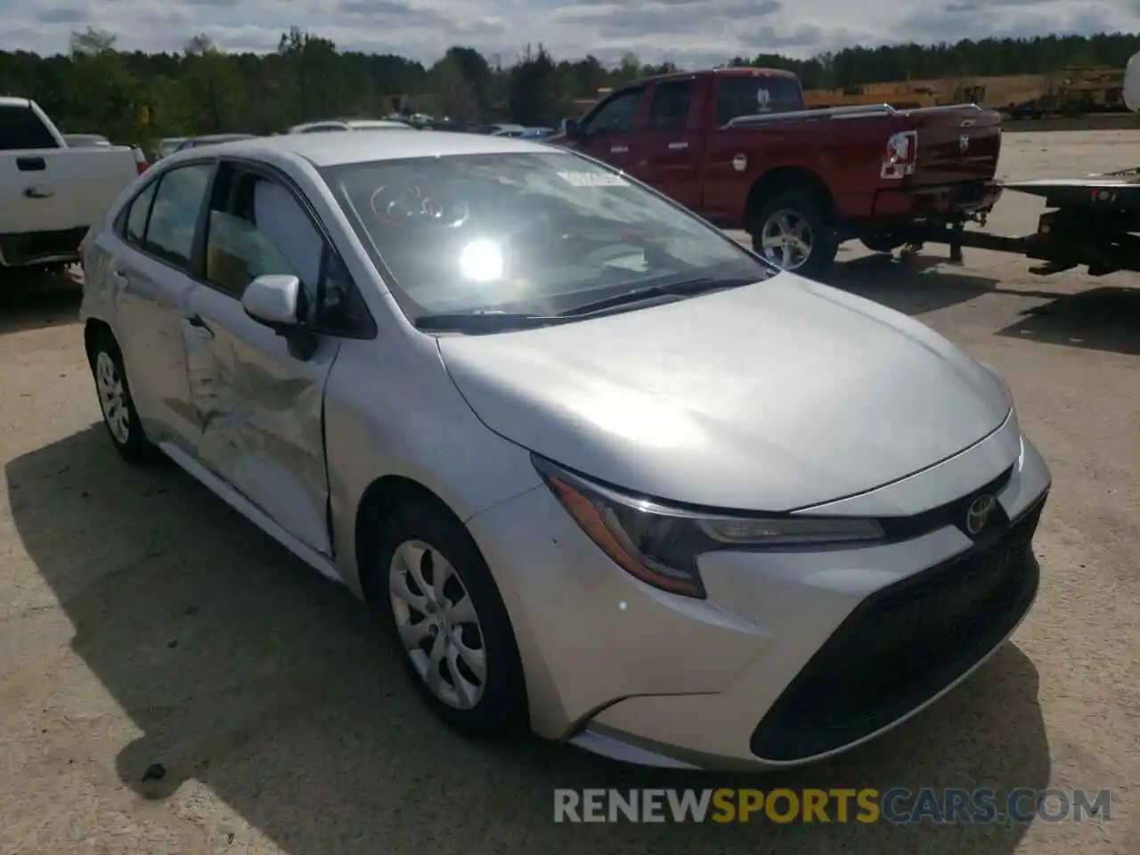 1 Photograph of a damaged car JTDEPRAE2LJ036643 TOYOTA COROLLA 2020