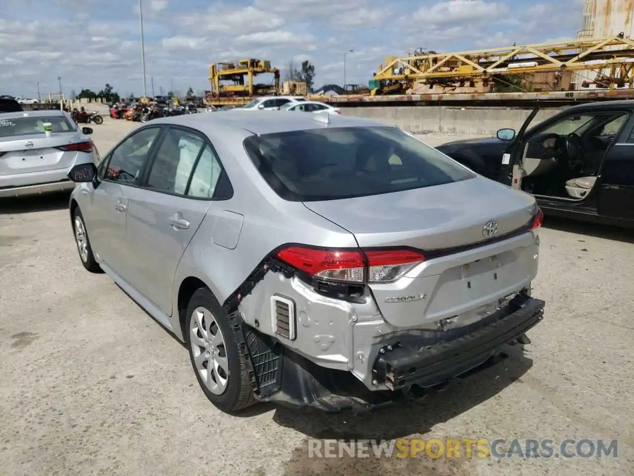 3 Photograph of a damaged car JTDEPRAE2LJ036643 TOYOTA COROLLA 2020