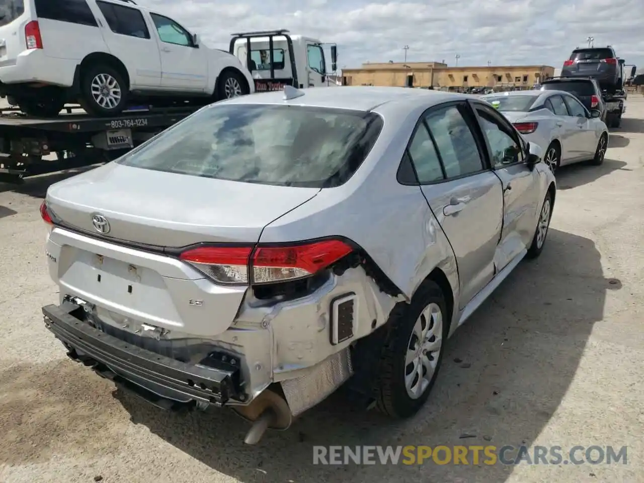 4 Photograph of a damaged car JTDEPRAE2LJ036643 TOYOTA COROLLA 2020