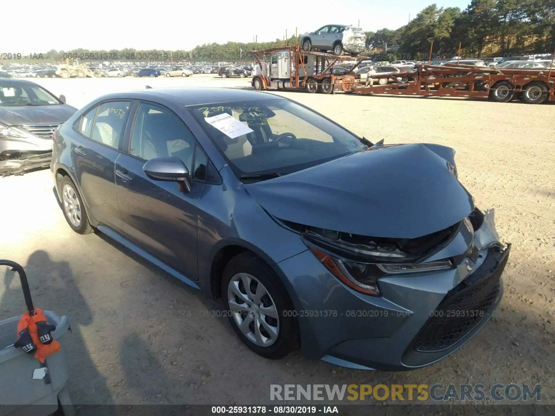 1 Photograph of a damaged car JTDEPRAE2LJ036822 TOYOTA COROLLA 2020