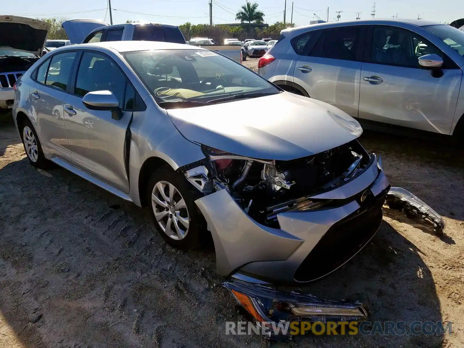 1 Photograph of a damaged car JTDEPRAE2LJ036870 TOYOTA COROLLA 2020