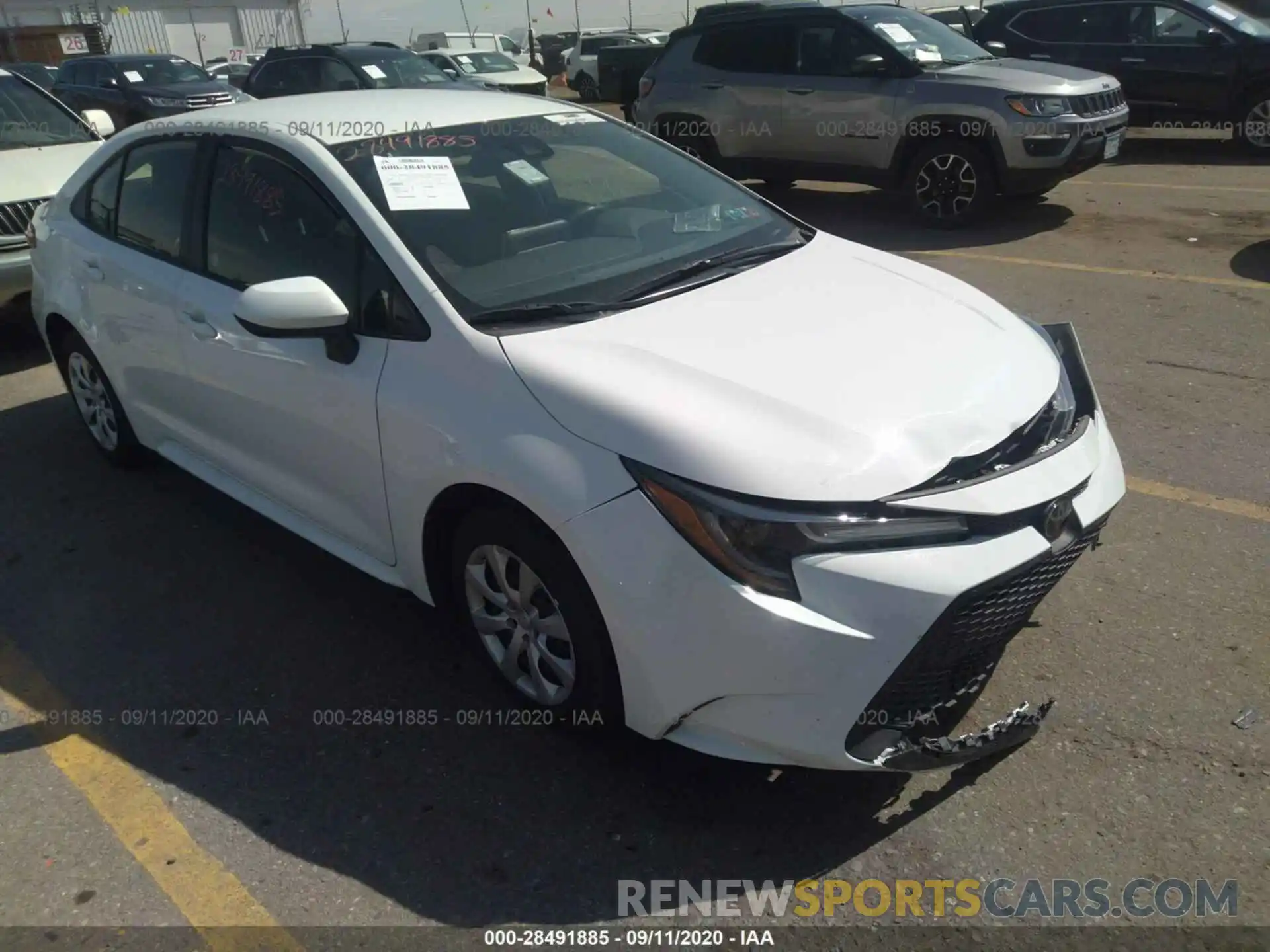 1 Photograph of a damaged car JTDEPRAE2LJ036965 TOYOTA COROLLA 2020