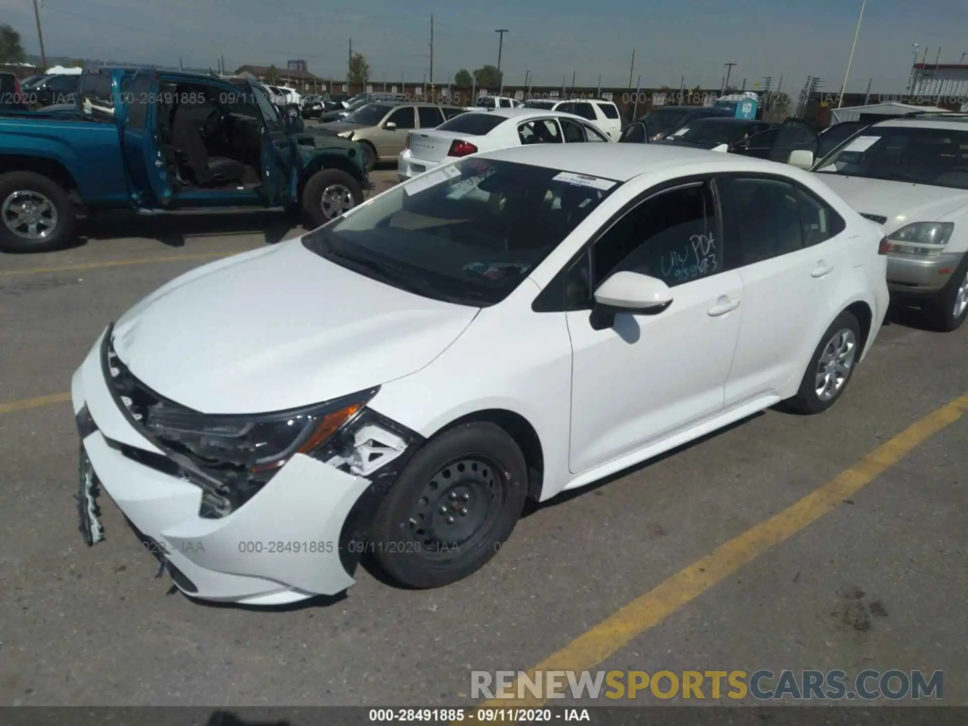 2 Photograph of a damaged car JTDEPRAE2LJ036965 TOYOTA COROLLA 2020