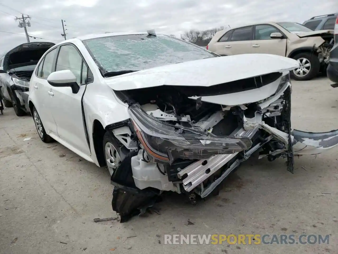 1 Photograph of a damaged car JTDEPRAE2LJ037033 TOYOTA COROLLA 2020