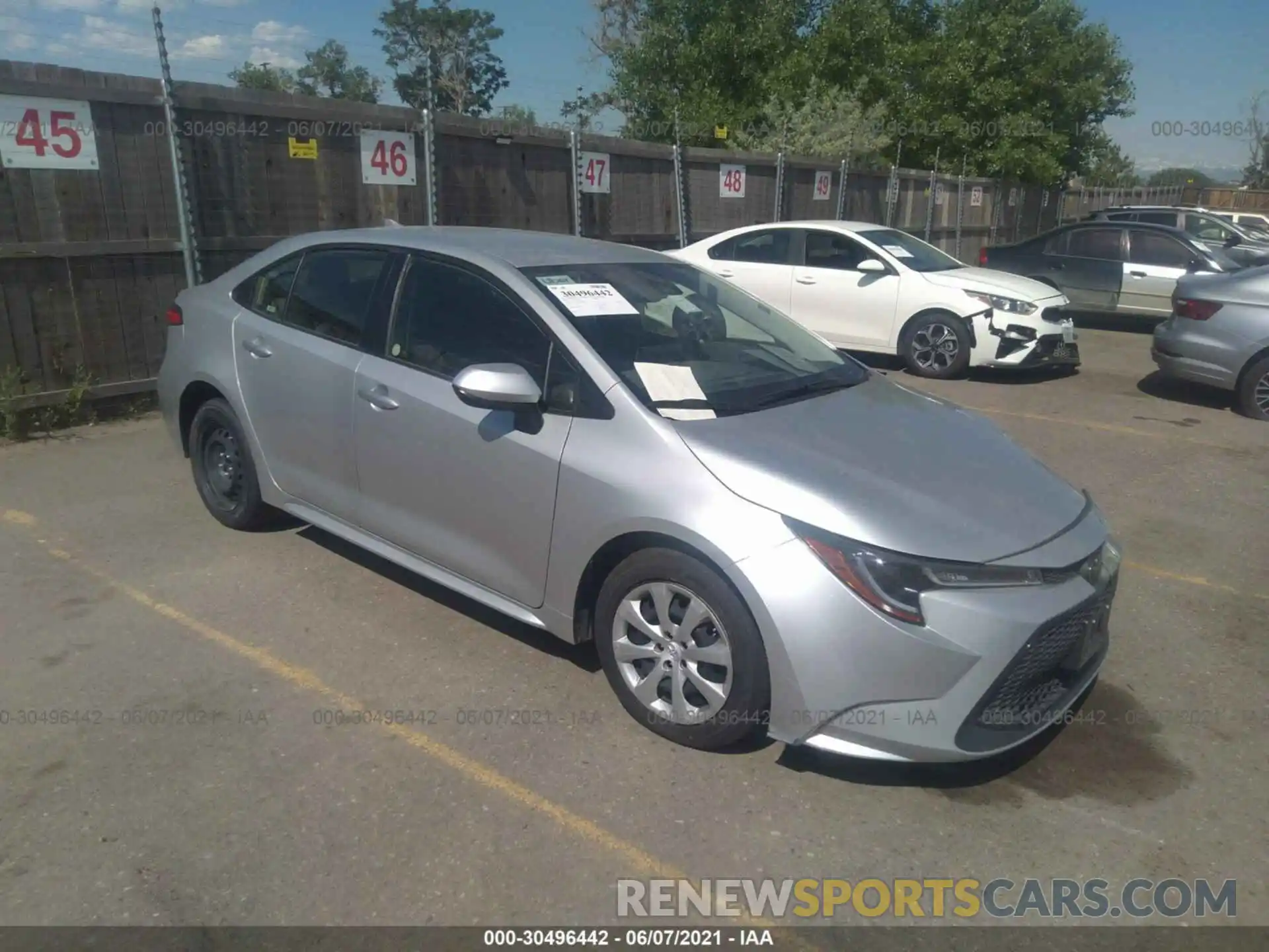 1 Photograph of a damaged car JTDEPRAE2LJ037369 TOYOTA COROLLA 2020