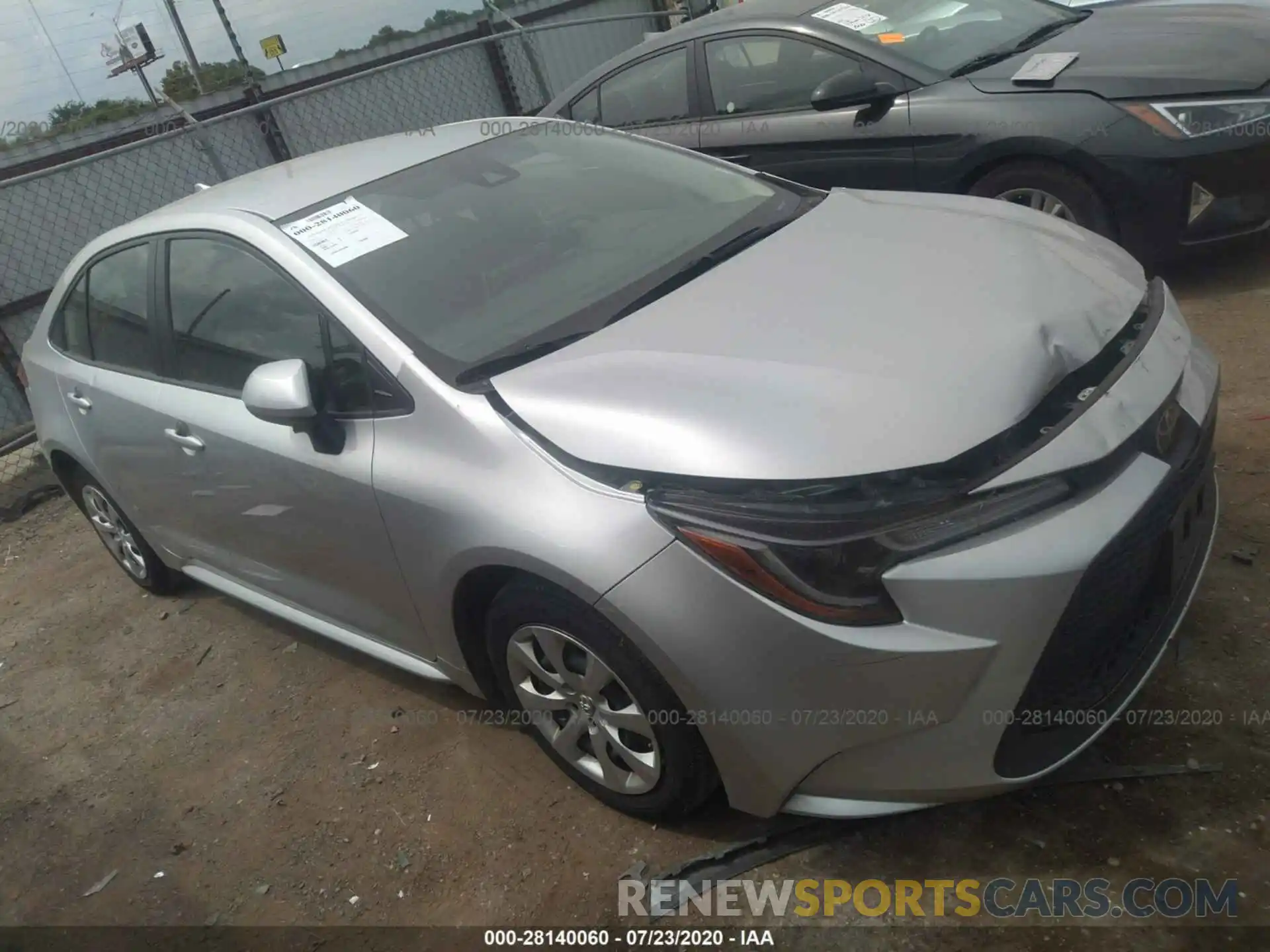 1 Photograph of a damaged car JTDEPRAE2LJ037744 TOYOTA COROLLA 2020