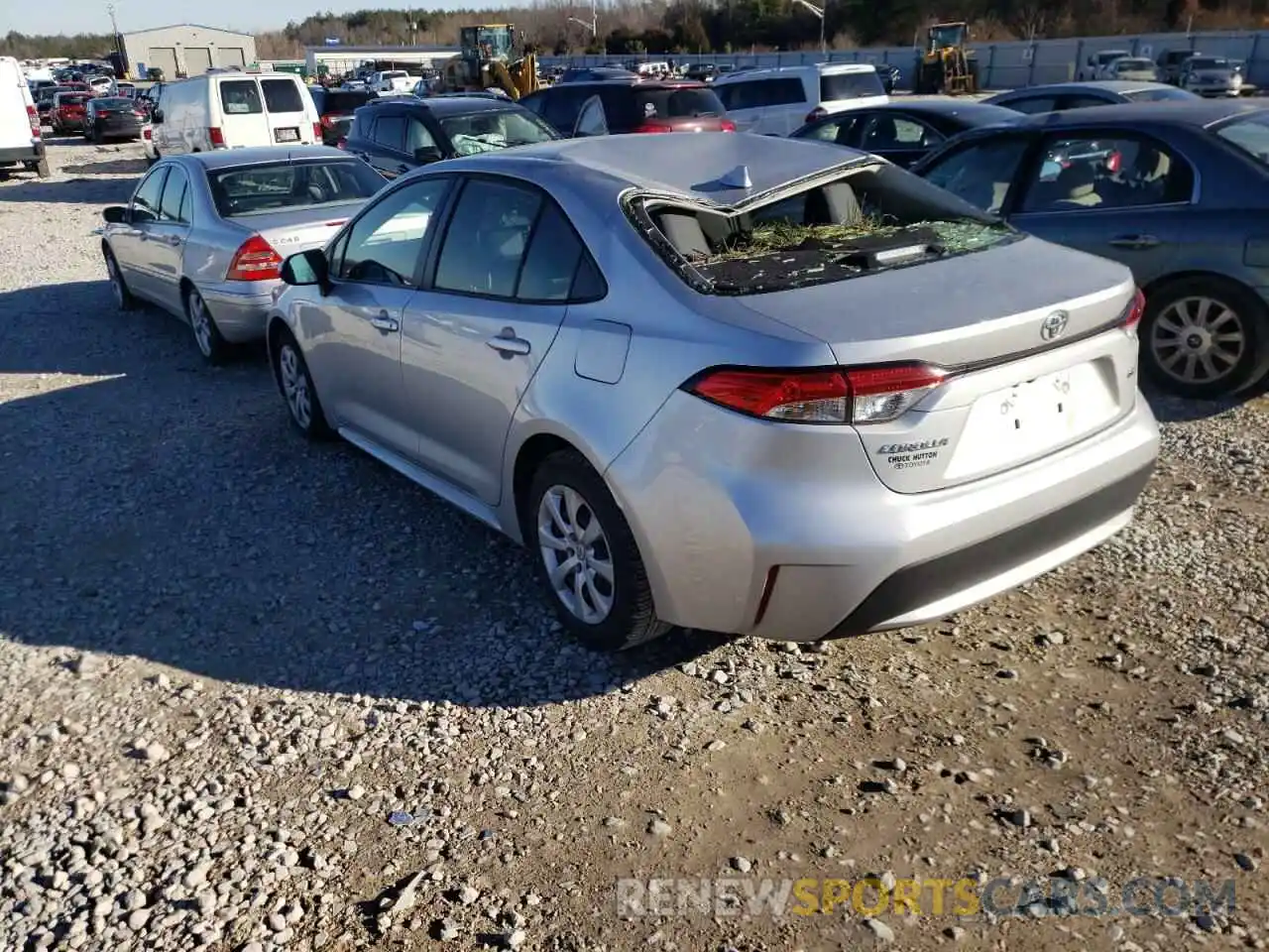 3 Photograph of a damaged car JTDEPRAE2LJ037792 TOYOTA COROLLA 2020