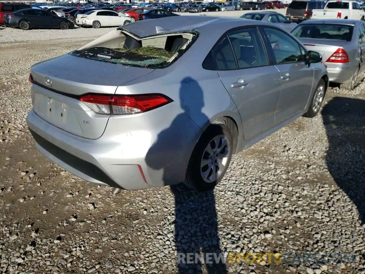 4 Photograph of a damaged car JTDEPRAE2LJ037792 TOYOTA COROLLA 2020