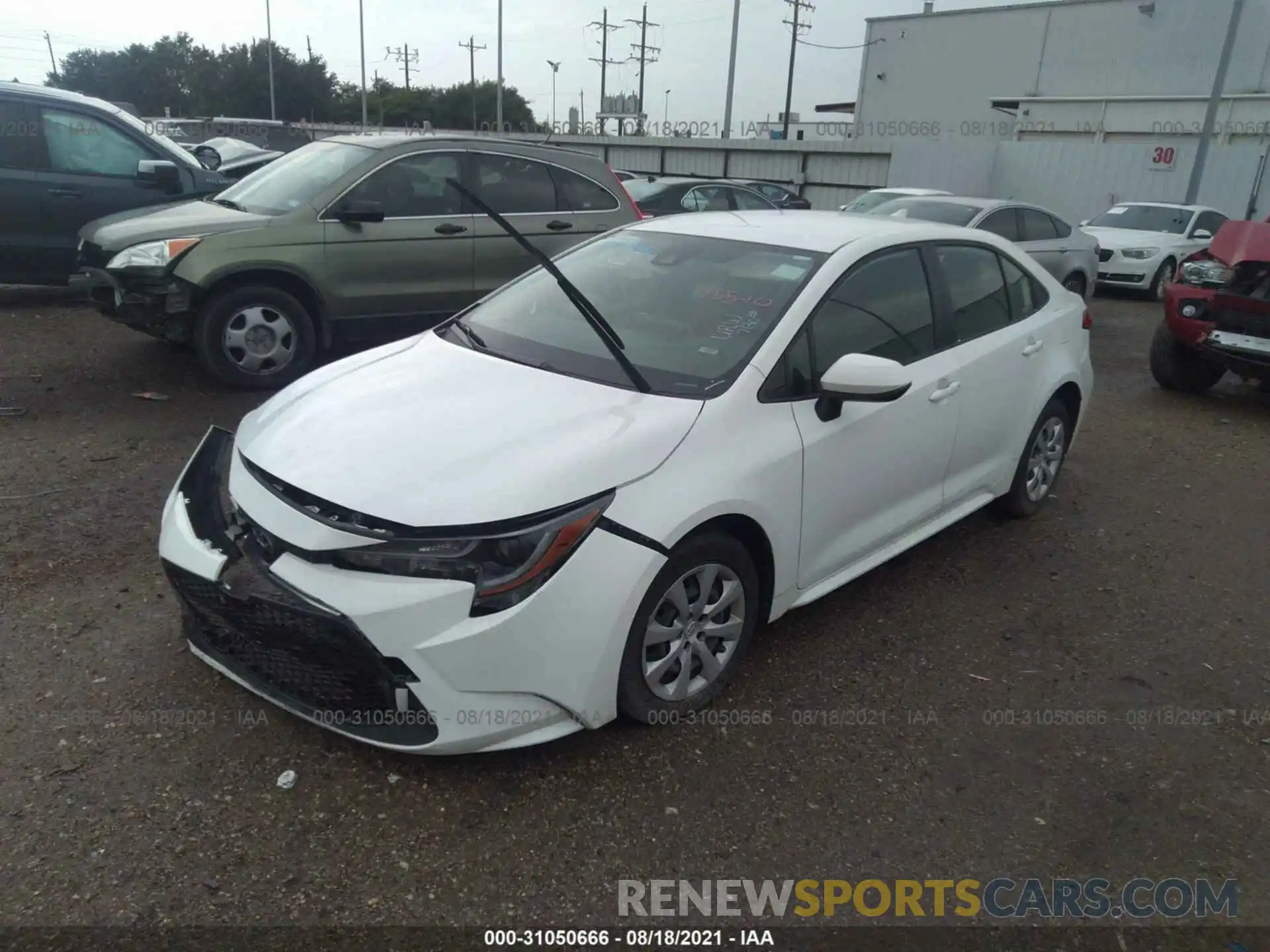 2 Photograph of a damaged car JTDEPRAE2LJ037999 TOYOTA COROLLA 2020