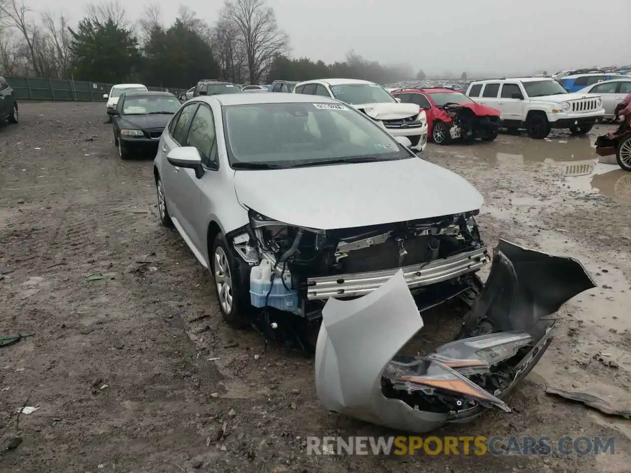 1 Photograph of a damaged car JTDEPRAE2LJ038120 TOYOTA COROLLA 2020