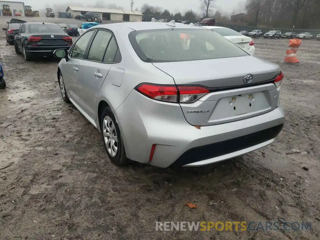 3 Photograph of a damaged car JTDEPRAE2LJ038120 TOYOTA COROLLA 2020