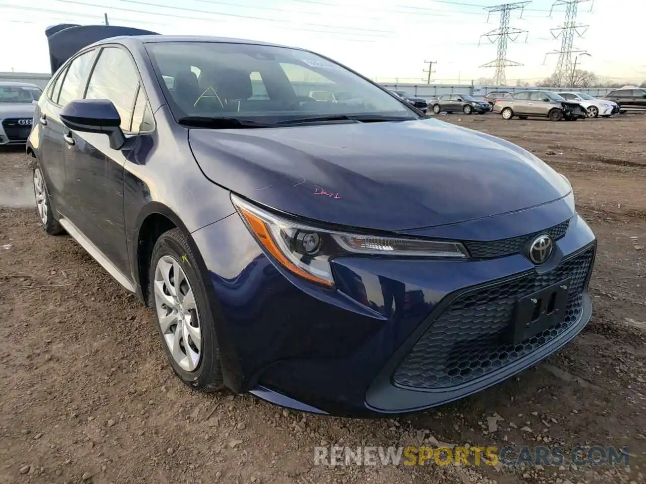 1 Photograph of a damaged car JTDEPRAE2LJ038182 TOYOTA COROLLA 2020