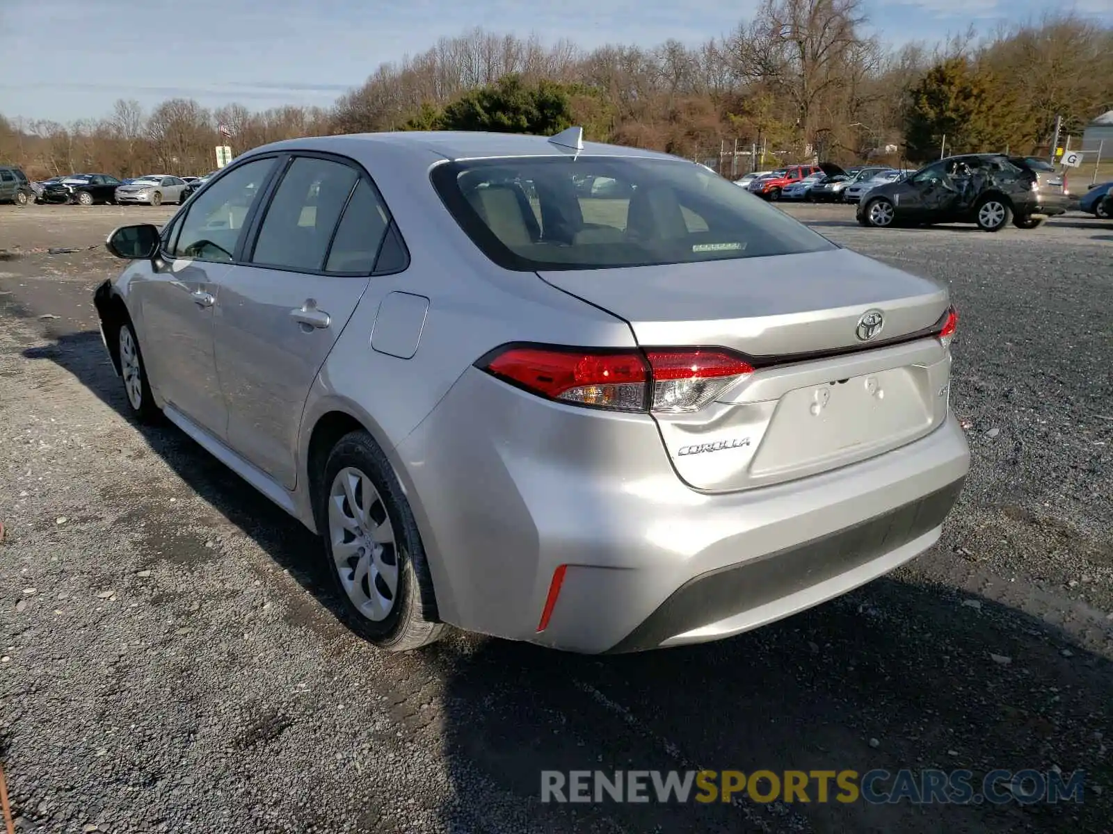 3 Photograph of a damaged car JTDEPRAE2LJ038392 TOYOTA COROLLA 2020