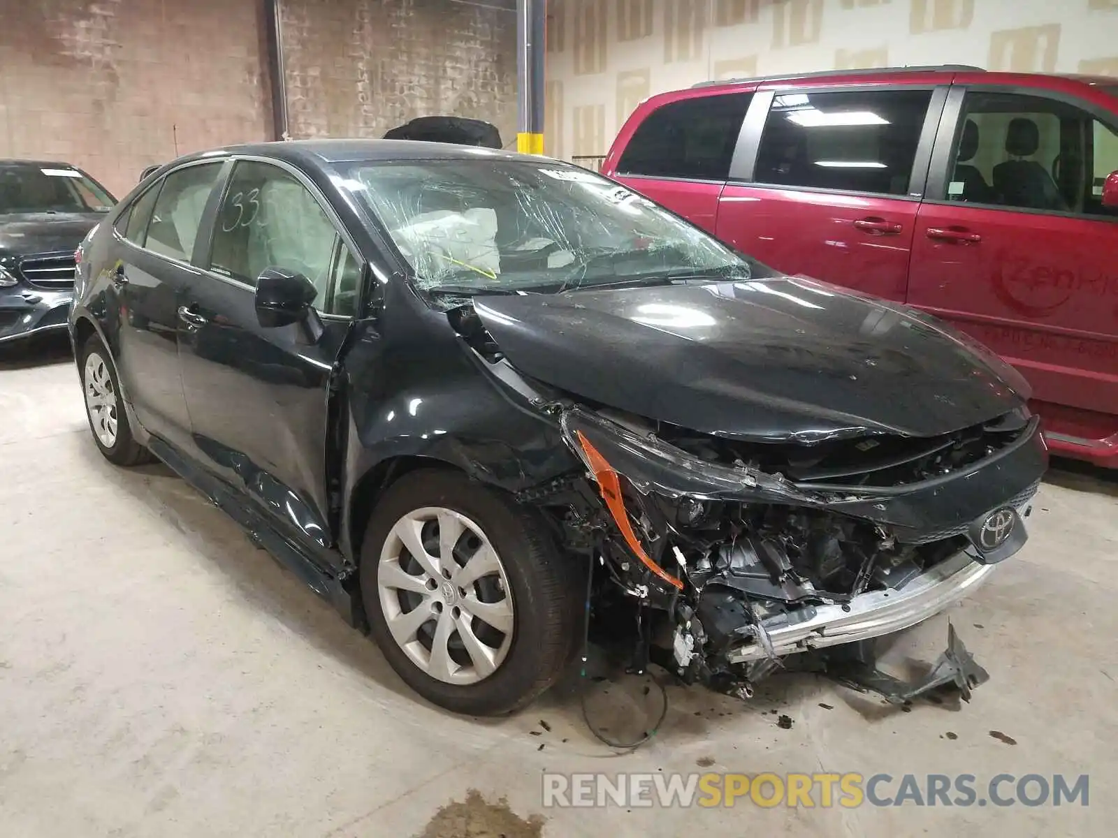 1 Photograph of a damaged car JTDEPRAE2LJ038540 TOYOTA COROLLA 2020