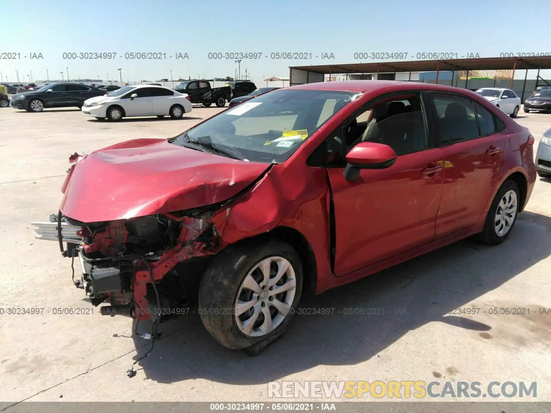 2 Photograph of a damaged car JTDEPRAE2LJ039994 TOYOTA COROLLA 2020
