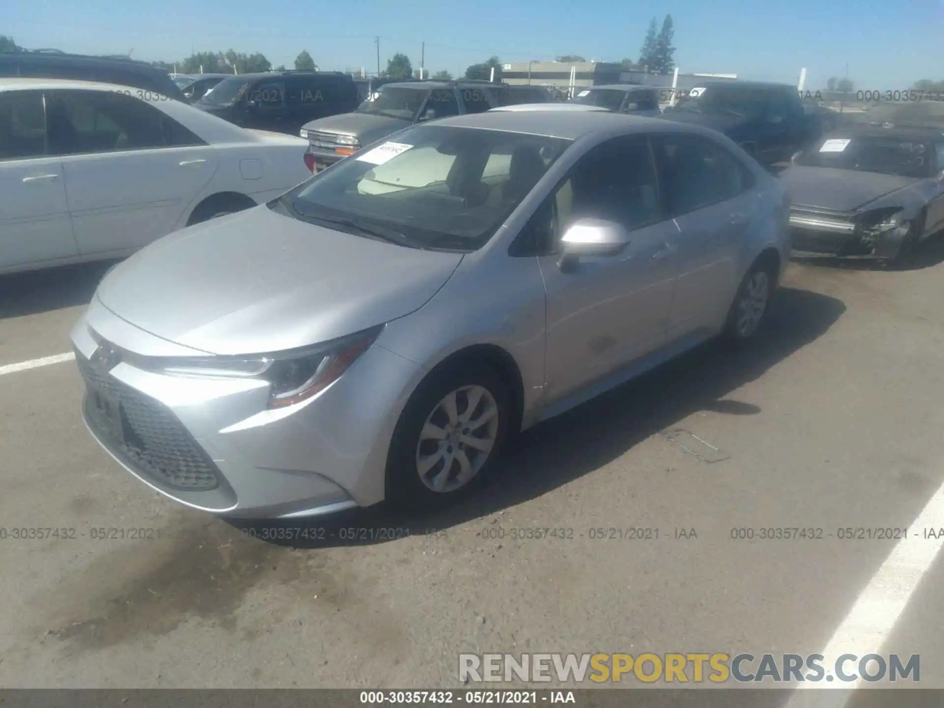 2 Photograph of a damaged car JTDEPRAE2LJ040210 TOYOTA COROLLA 2020