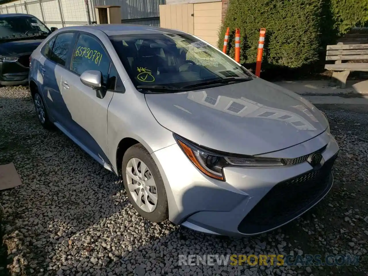 1 Photograph of a damaged car JTDEPRAE2LJ040529 TOYOTA COROLLA 2020