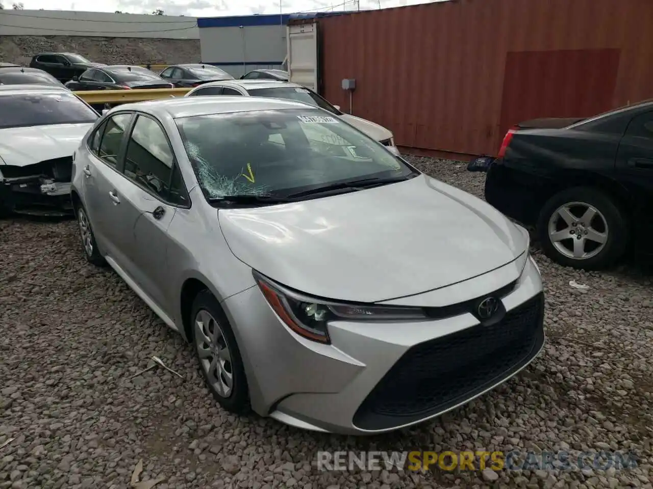 1 Photograph of a damaged car JTDEPRAE2LJ040577 TOYOTA COROLLA 2020