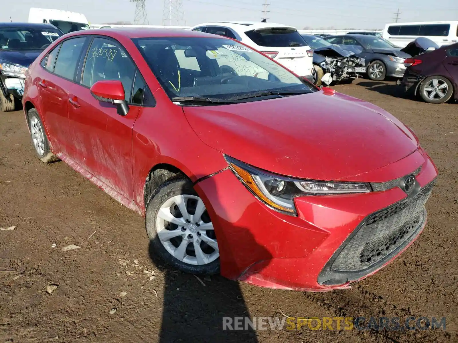 1 Photograph of a damaged car JTDEPRAE2LJ040661 TOYOTA COROLLA 2020