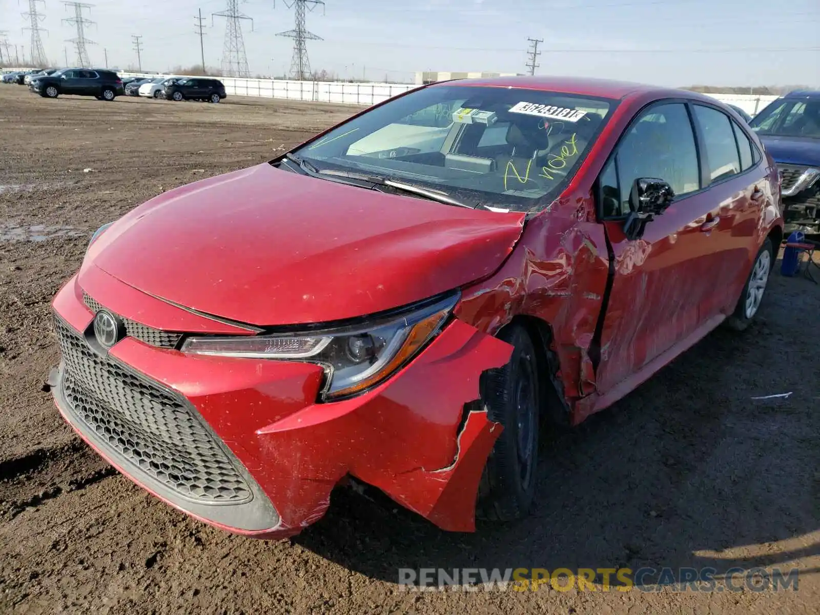 2 Photograph of a damaged car JTDEPRAE2LJ040661 TOYOTA COROLLA 2020