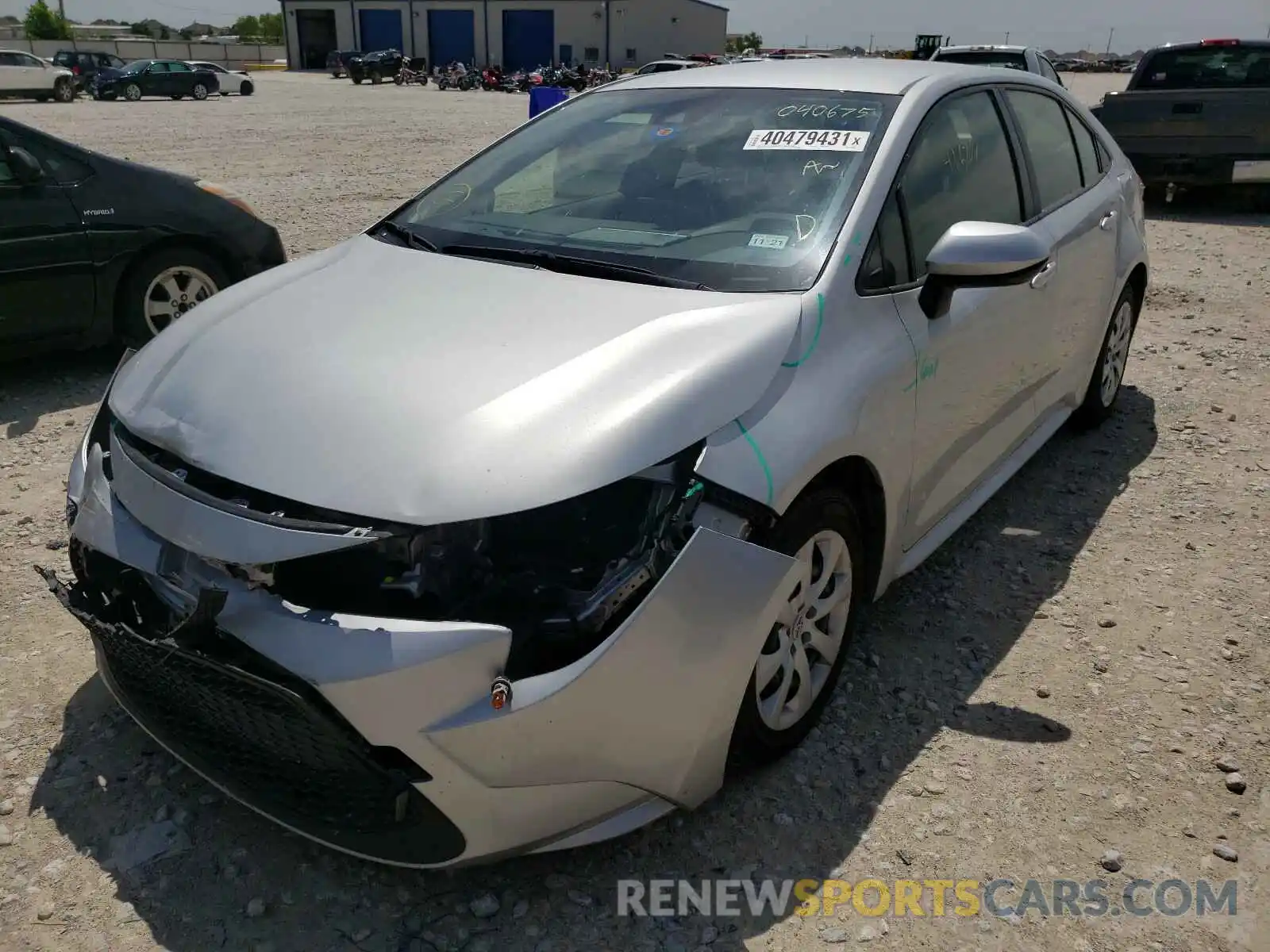 2 Photograph of a damaged car JTDEPRAE2LJ040675 TOYOTA COROLLA 2020