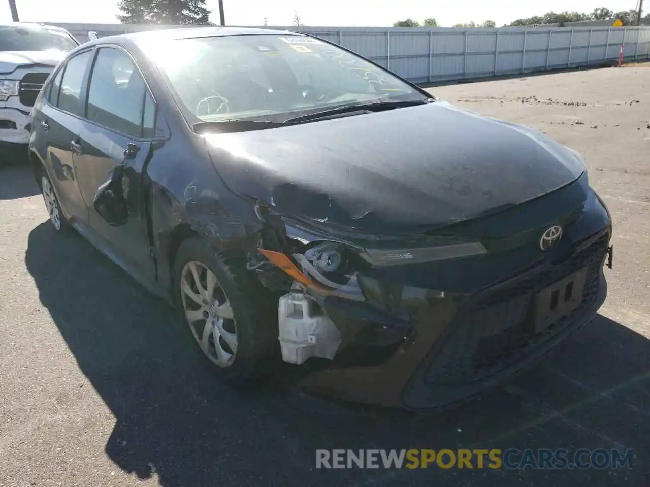 1 Photograph of a damaged car JTDEPRAE2LJ040840 TOYOTA COROLLA 2020