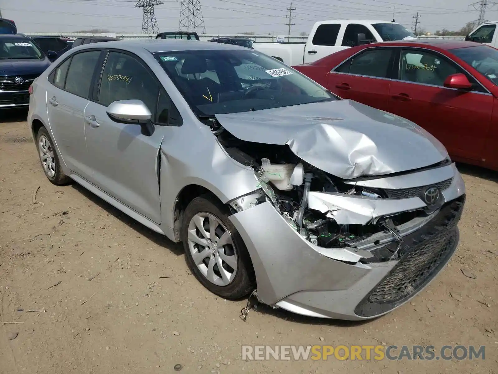 1 Photograph of a damaged car JTDEPRAE2LJ040966 TOYOTA COROLLA 2020