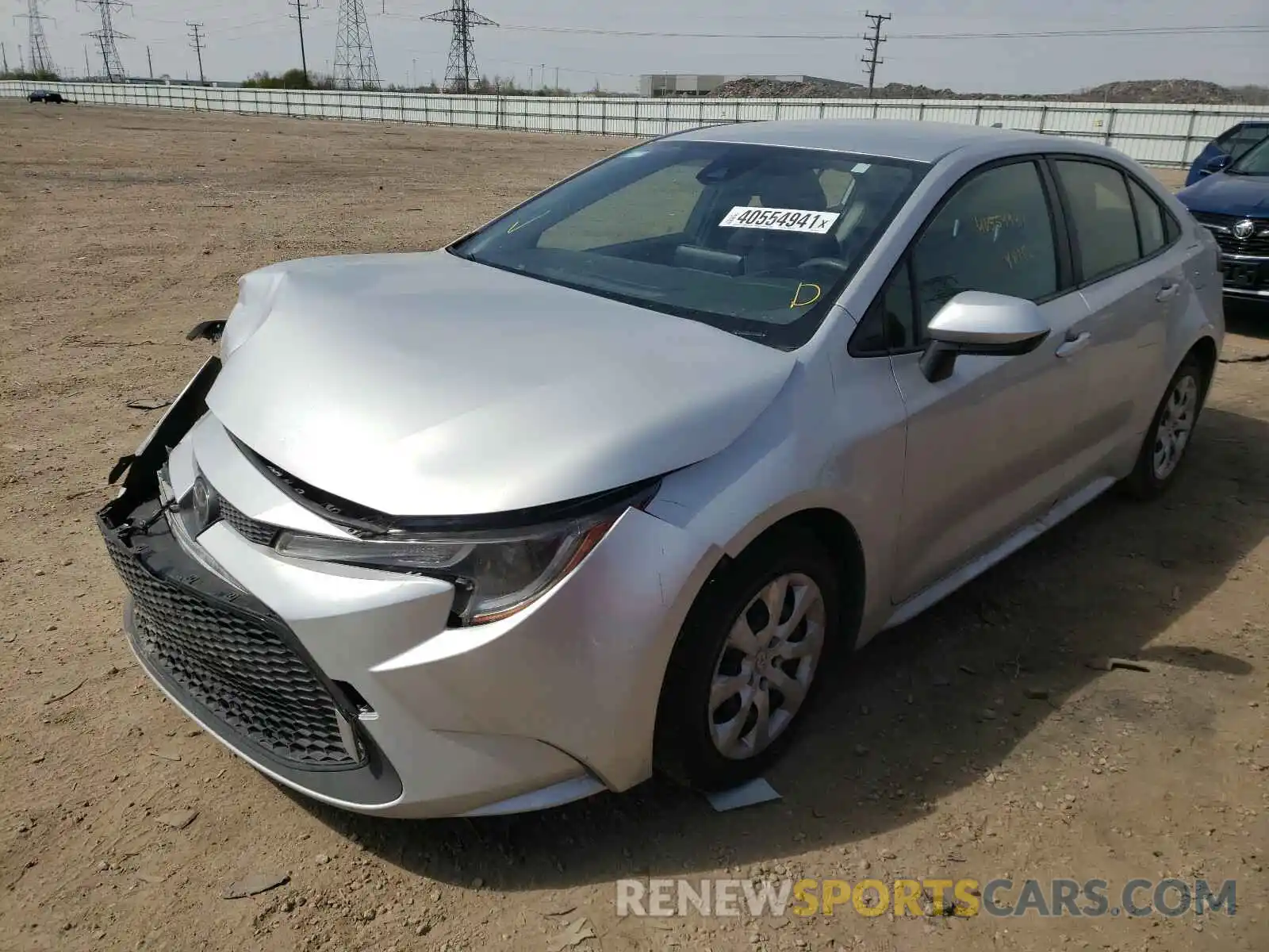 2 Photograph of a damaged car JTDEPRAE2LJ040966 TOYOTA COROLLA 2020