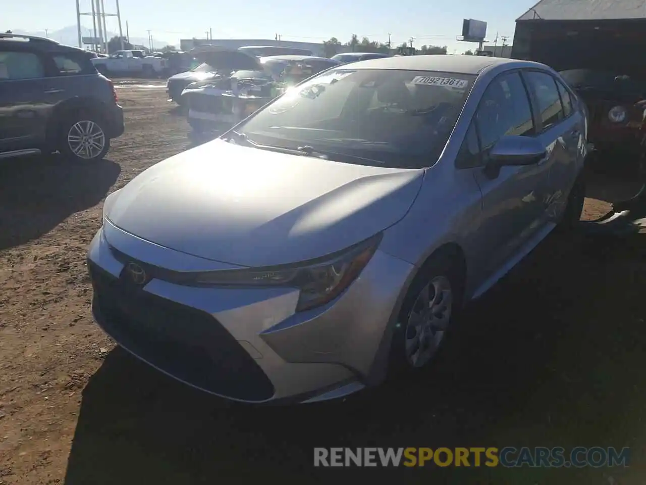 2 Photograph of a damaged car JTDEPRAE2LJ041227 TOYOTA COROLLA 2020