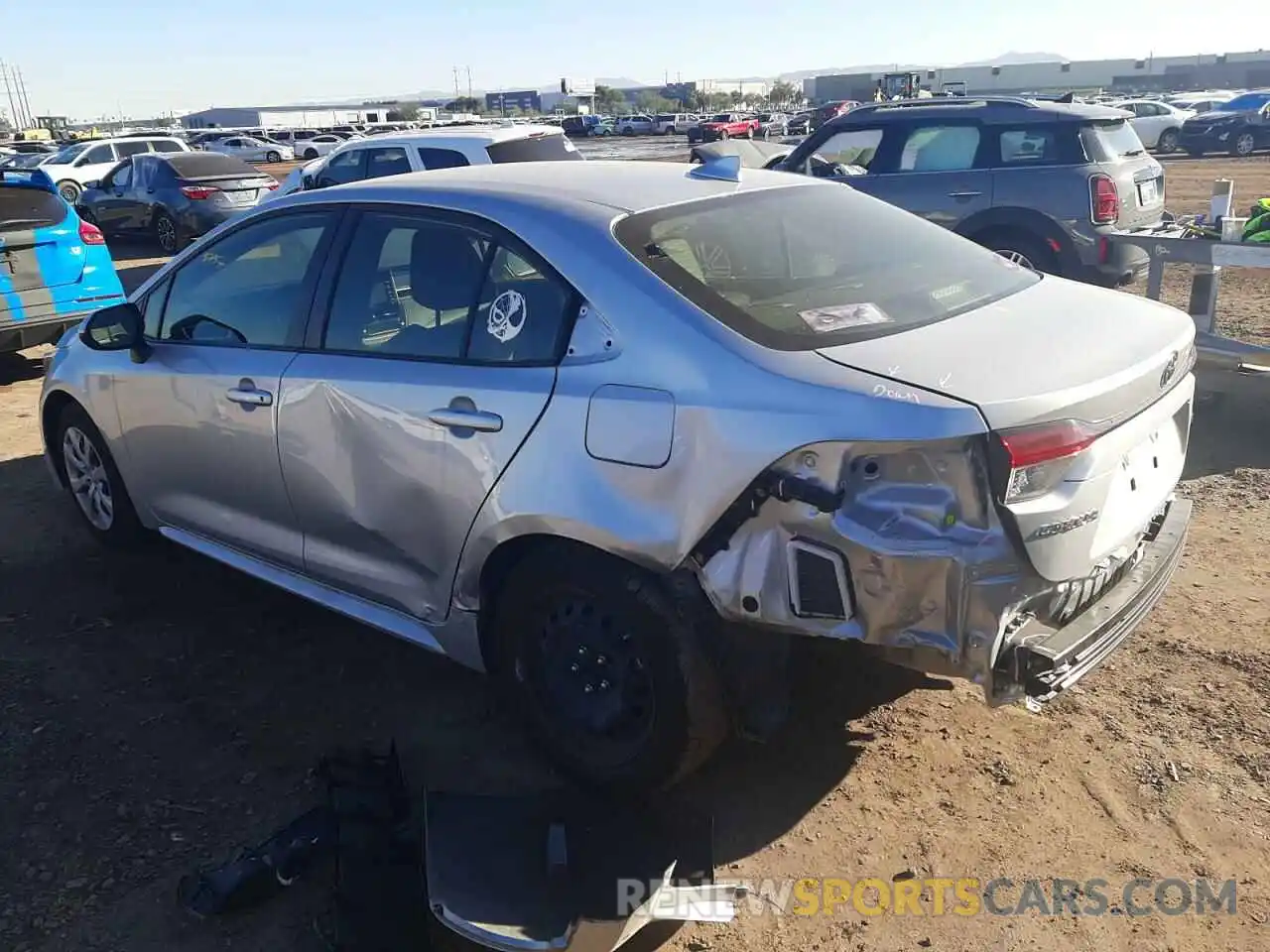 3 Photograph of a damaged car JTDEPRAE2LJ041227 TOYOTA COROLLA 2020