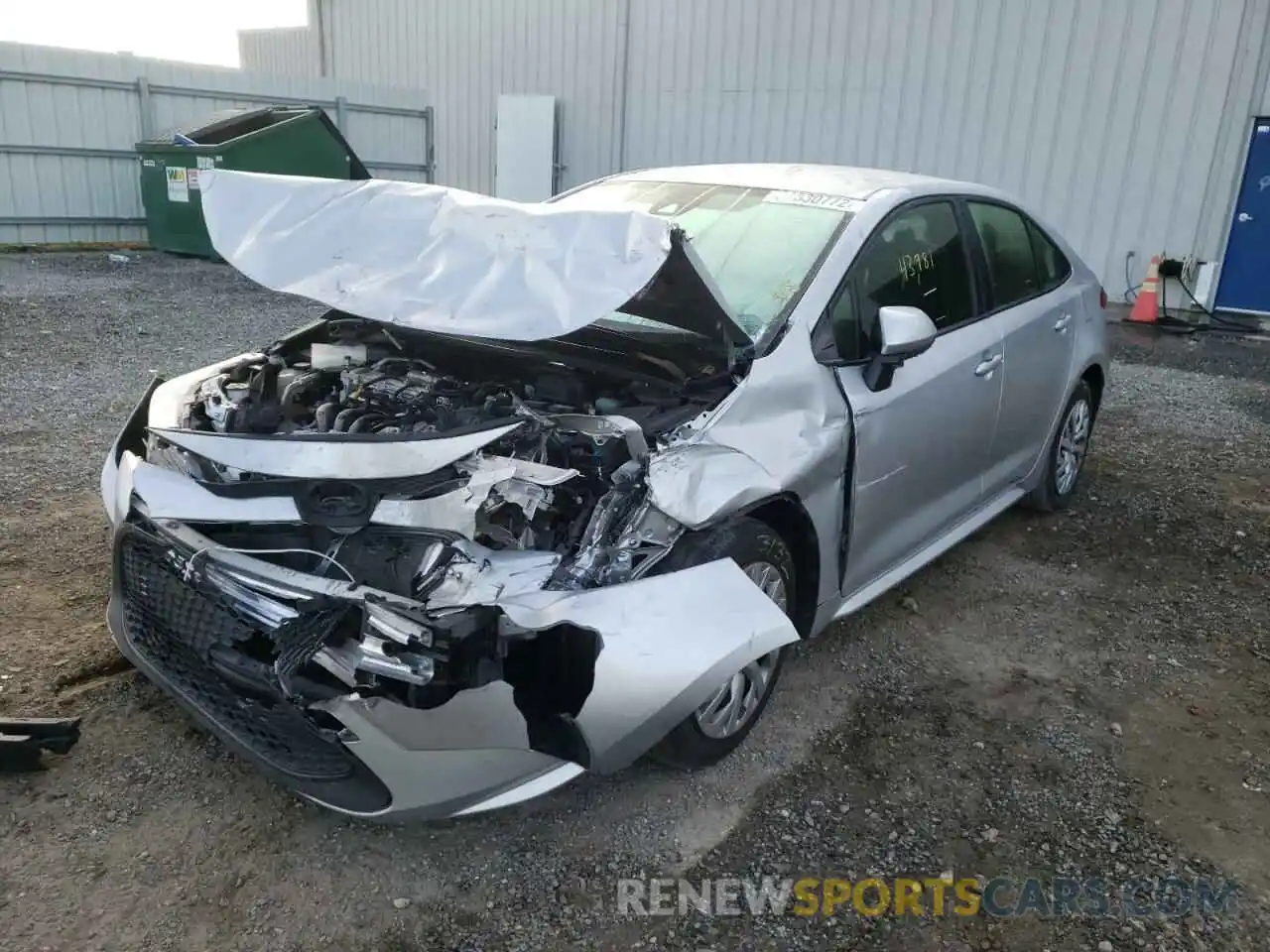 2 Photograph of a damaged car JTDEPRAE2LJ041356 TOYOTA COROLLA 2020