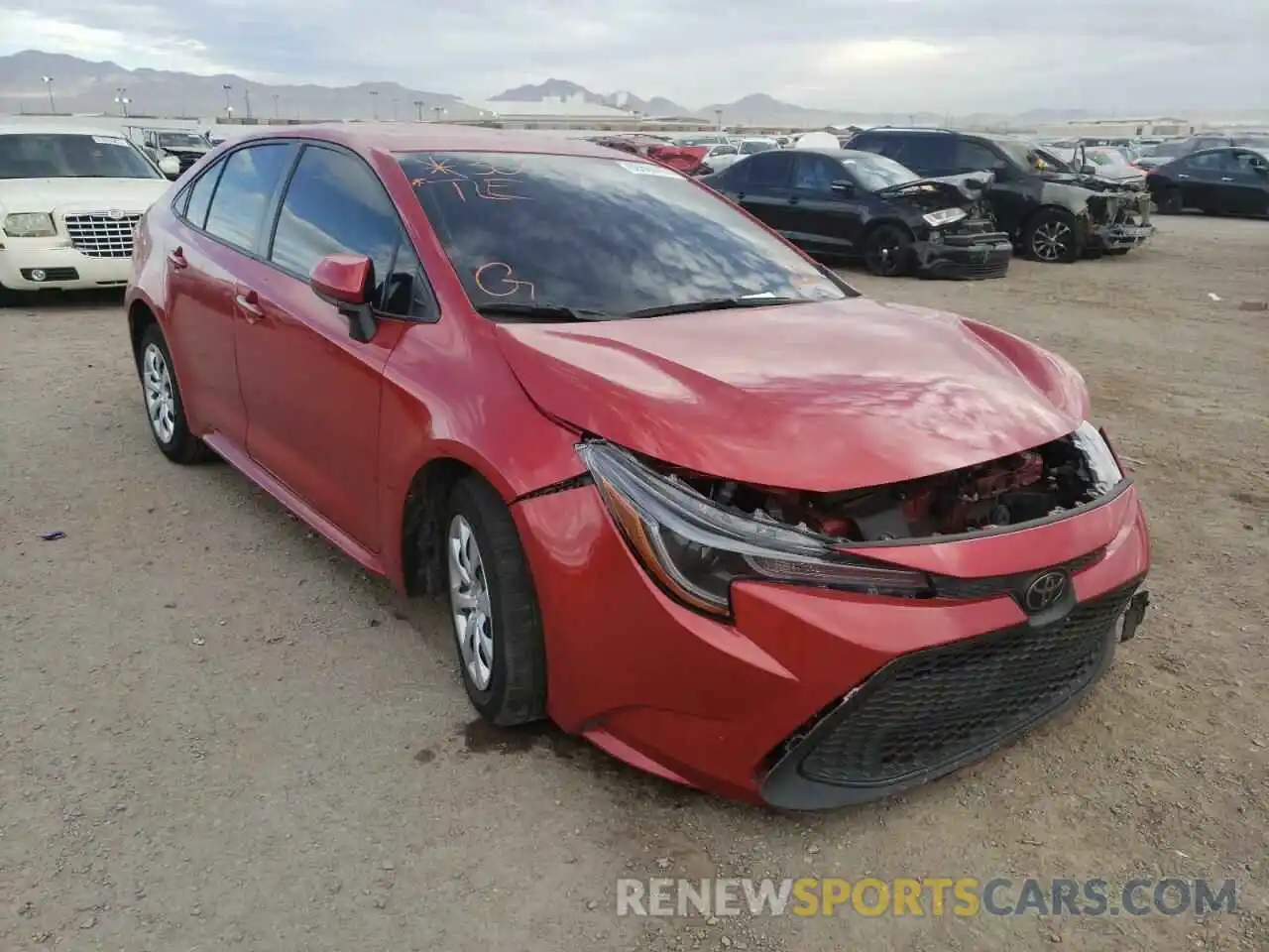 1 Photograph of a damaged car JTDEPRAE2LJ041518 TOYOTA COROLLA 2020