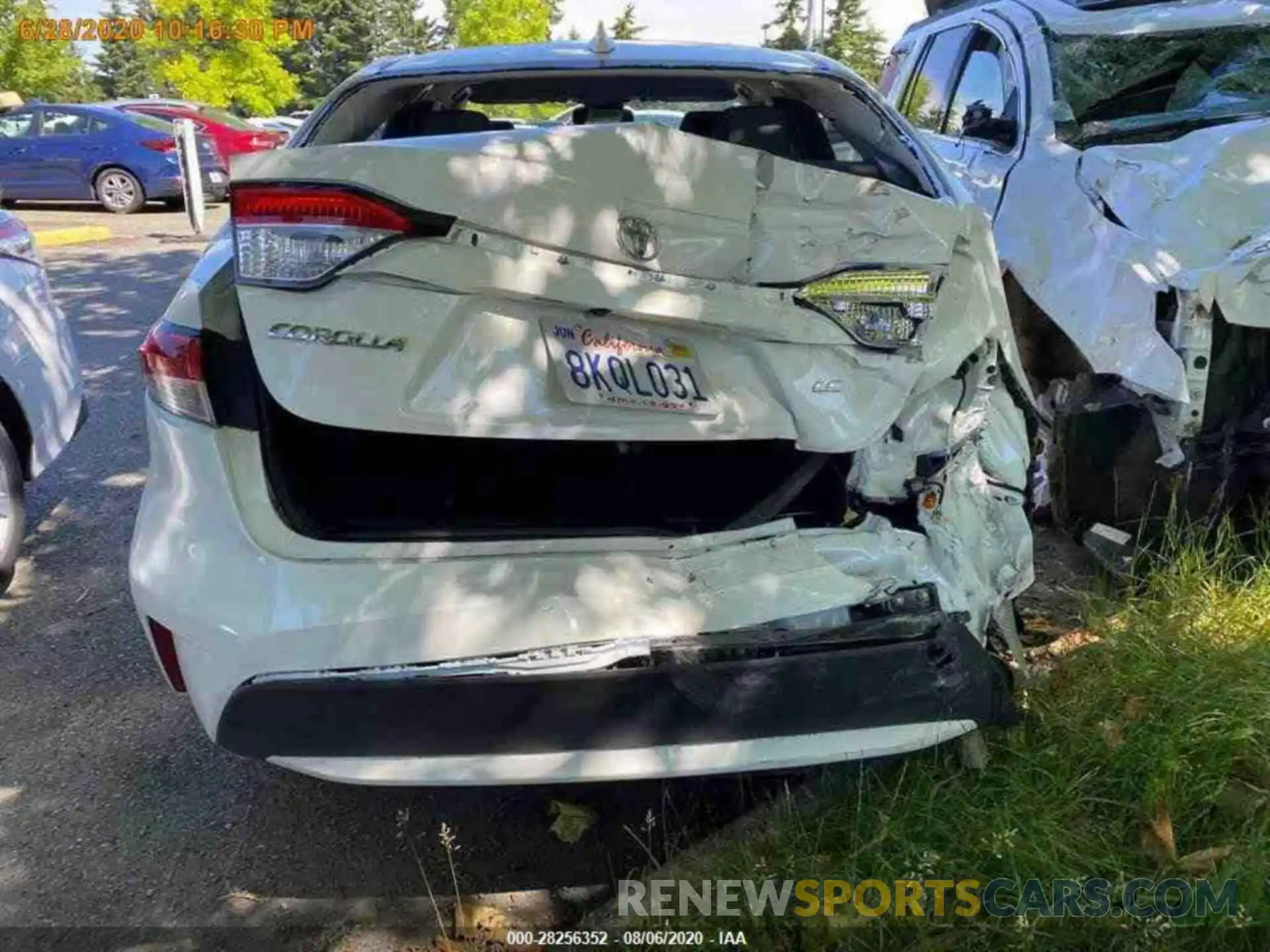 15 Photograph of a damaged car JTDEPRAE2LJ041759 TOYOTA COROLLA 2020