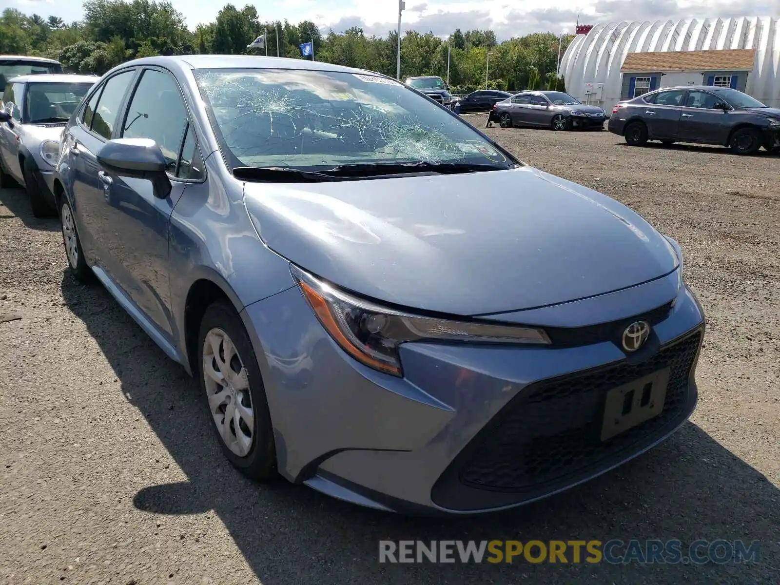 1 Photograph of a damaged car JTDEPRAE2LJ041874 TOYOTA COROLLA 2020