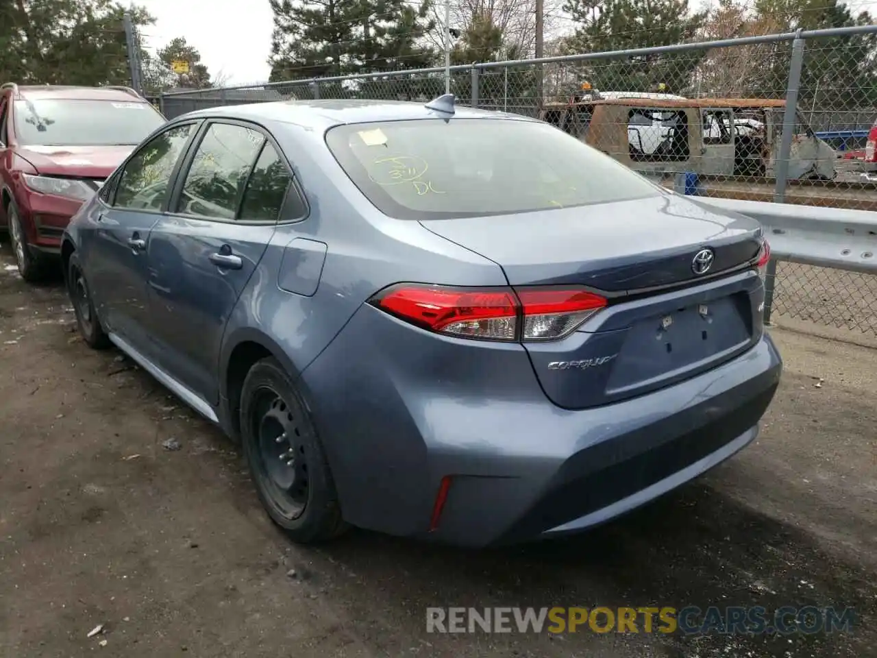 3 Photograph of a damaged car JTDEPRAE2LJ042040 TOYOTA COROLLA 2020