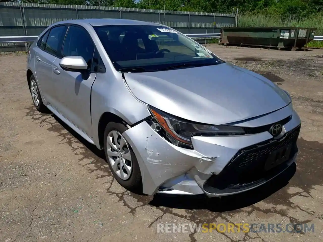 1 Photograph of a damaged car JTDEPRAE2LJ042250 TOYOTA COROLLA 2020