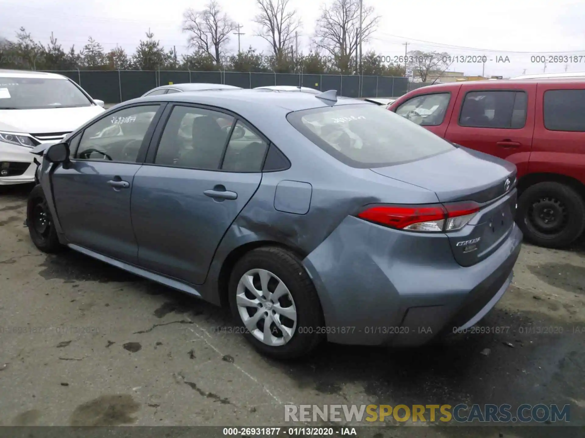 3 Photograph of a damaged car JTDEPRAE2LJ042829 TOYOTA COROLLA 2020