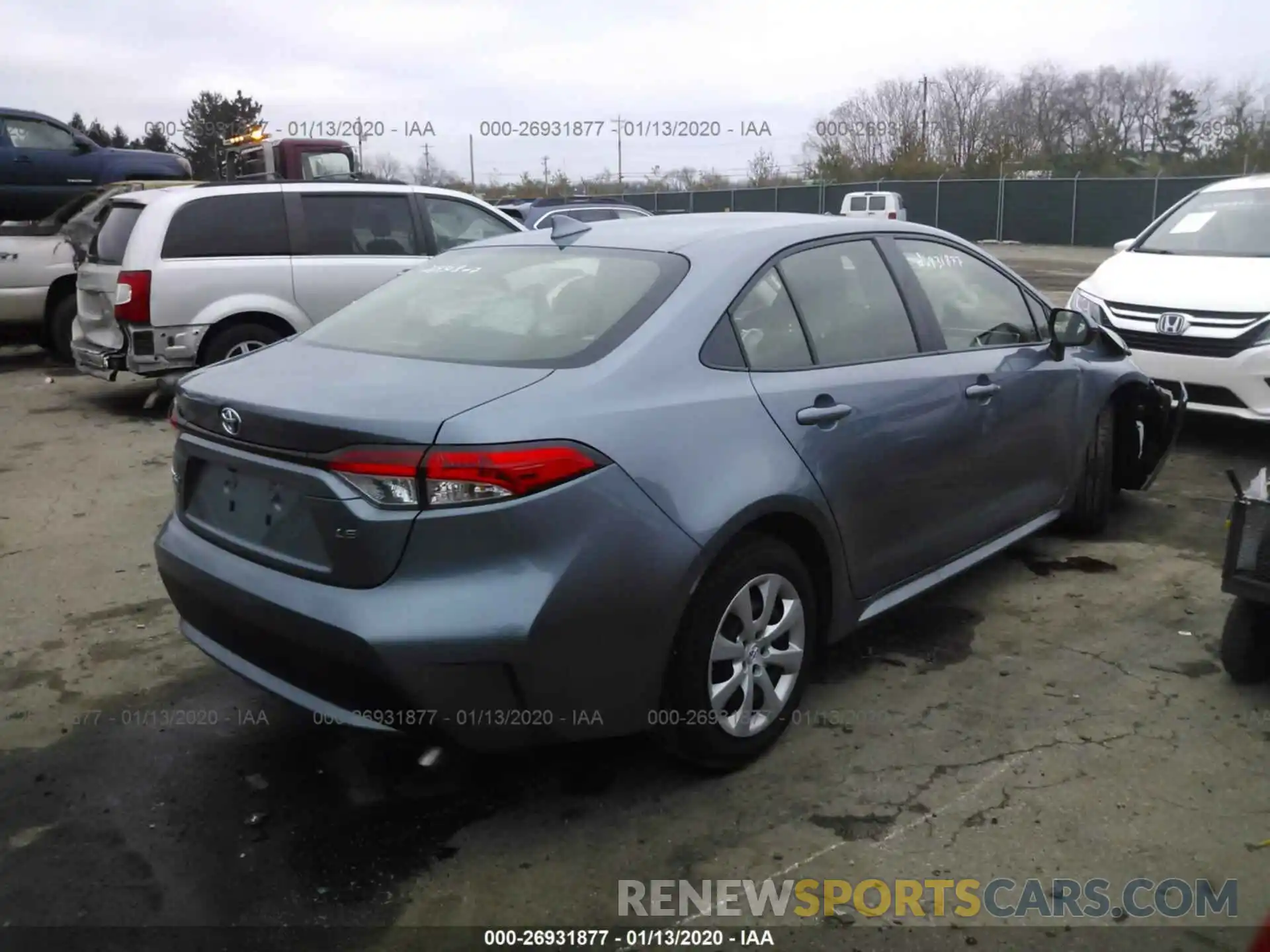 4 Photograph of a damaged car JTDEPRAE2LJ042829 TOYOTA COROLLA 2020