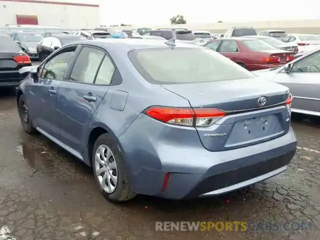 3 Photograph of a damaged car JTDEPRAE2LJ043009 TOYOTA COROLLA 2020