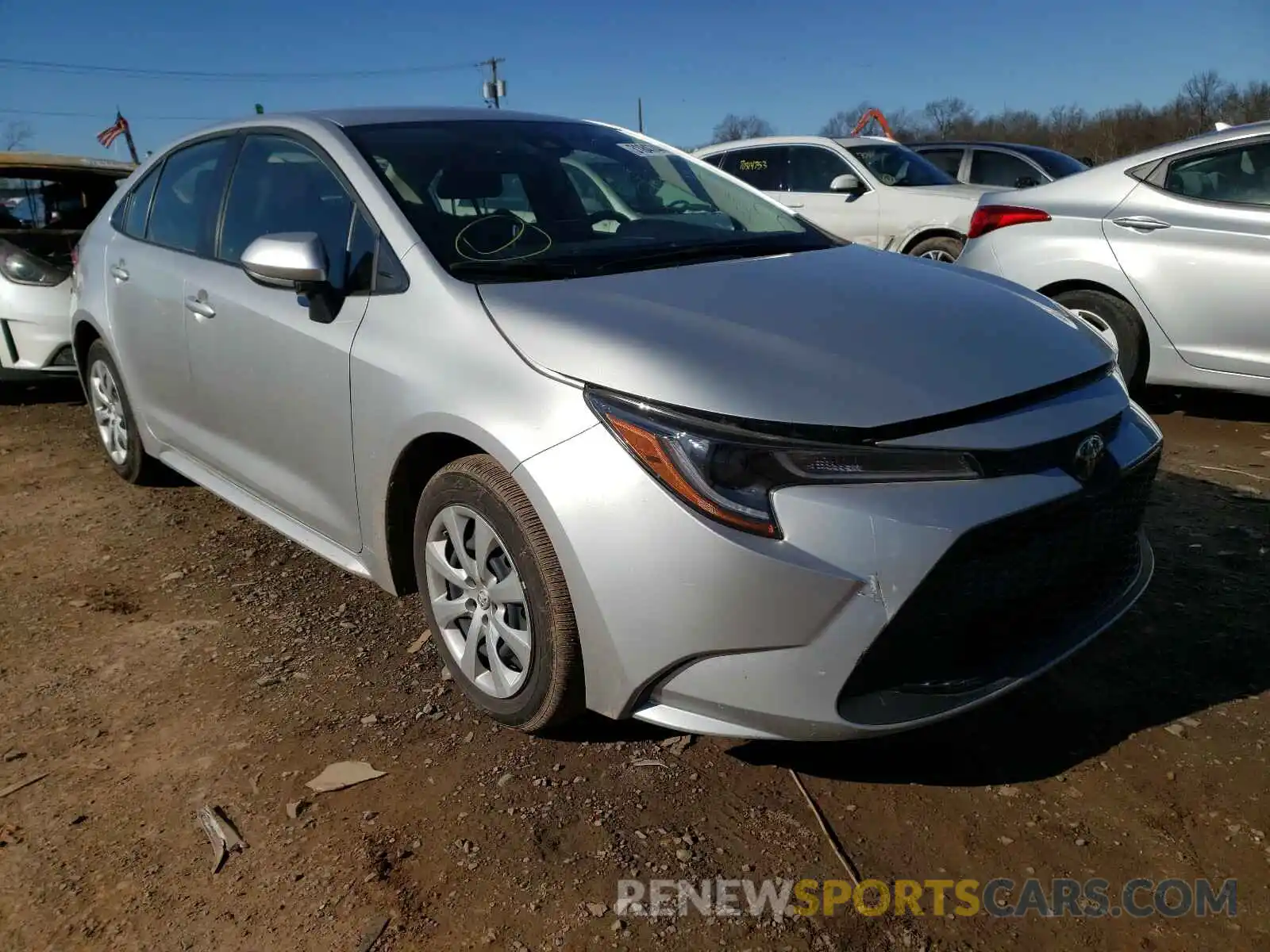 1 Photograph of a damaged car JTDEPRAE2LJ043379 TOYOTA COROLLA 2020