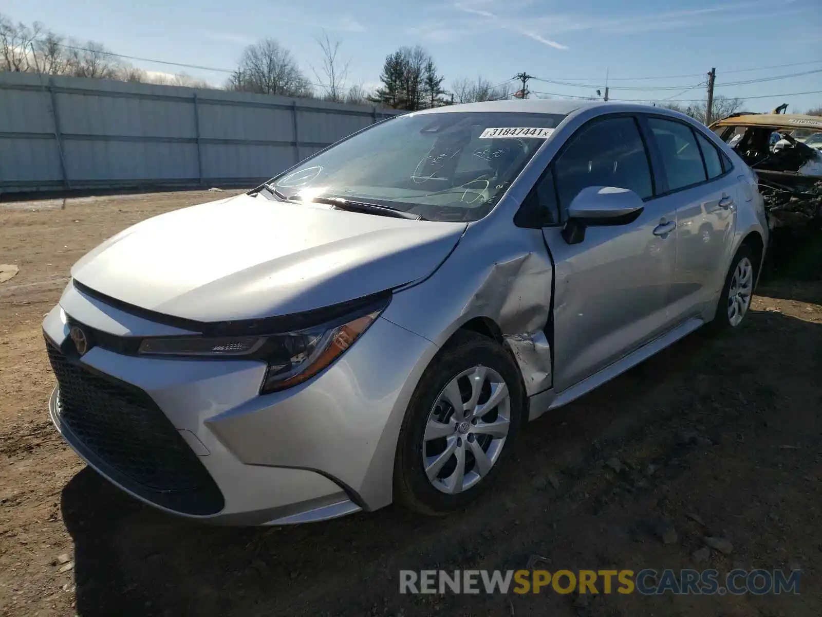 2 Photograph of a damaged car JTDEPRAE2LJ043379 TOYOTA COROLLA 2020