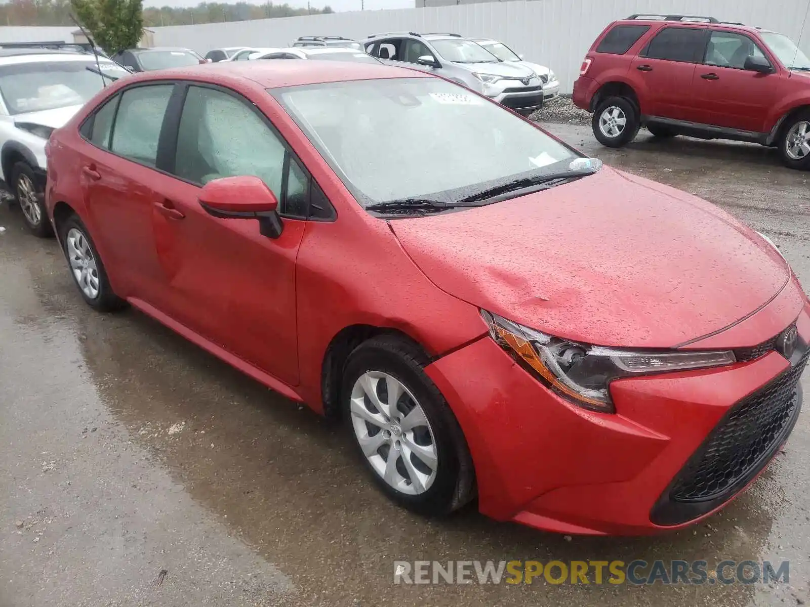 1 Photograph of a damaged car JTDEPRAE2LJ043480 TOYOTA COROLLA 2020