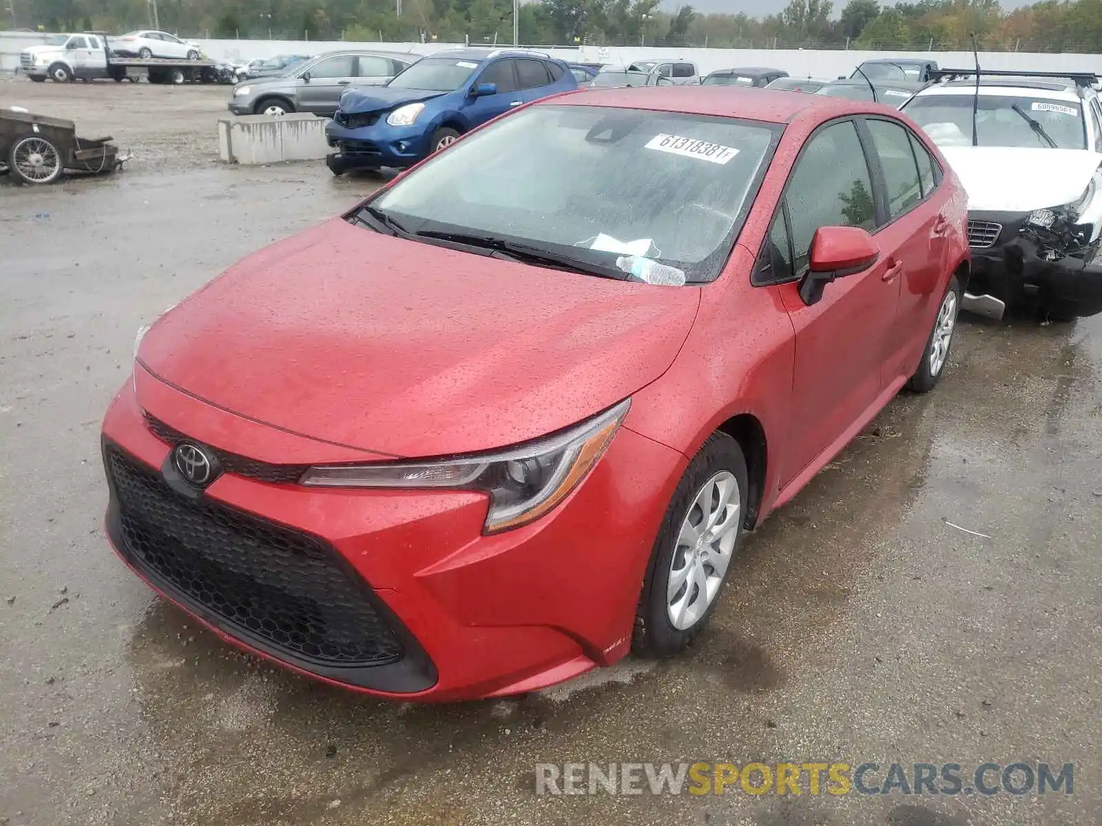 2 Photograph of a damaged car JTDEPRAE2LJ043480 TOYOTA COROLLA 2020