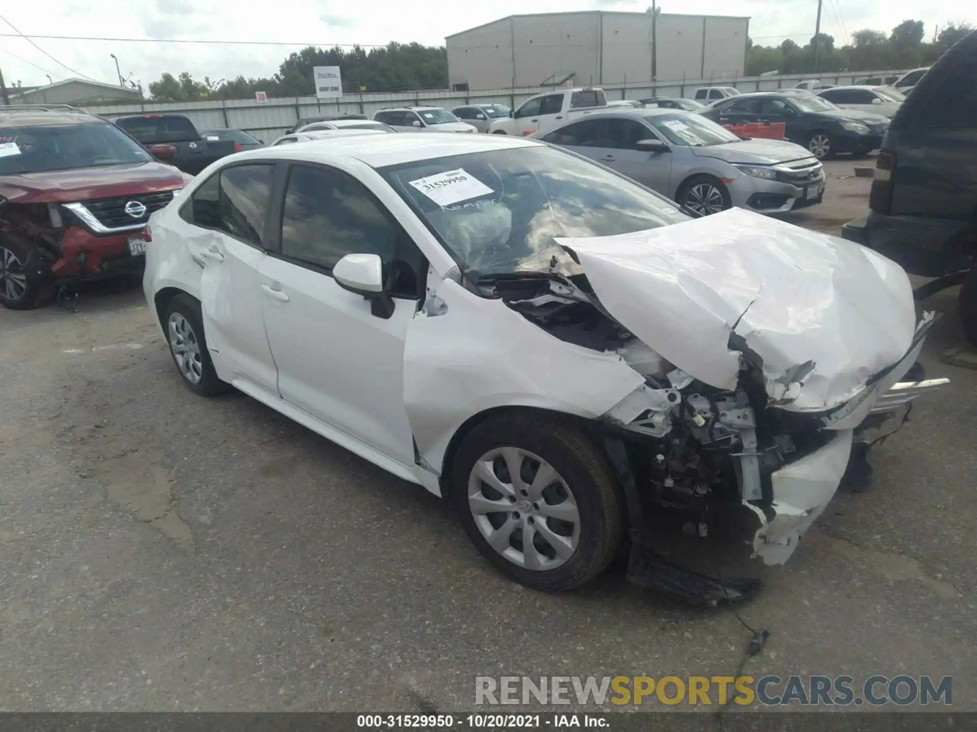 1 Photograph of a damaged car JTDEPRAE2LJ043611 TOYOTA COROLLA 2020