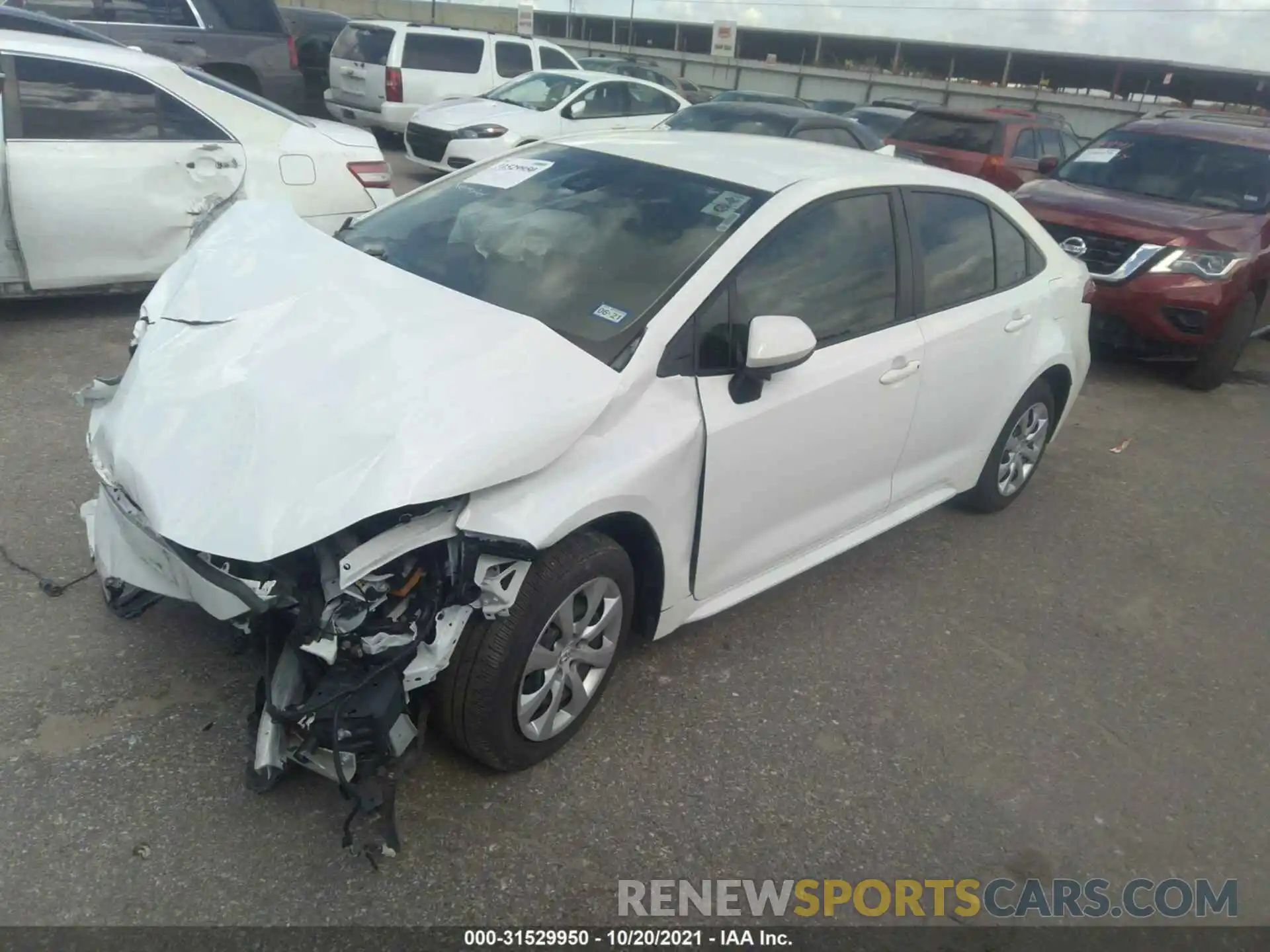 2 Photograph of a damaged car JTDEPRAE2LJ043611 TOYOTA COROLLA 2020